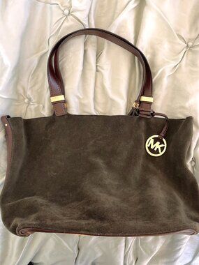 Michael Kors Large Suede Shoulder Bag